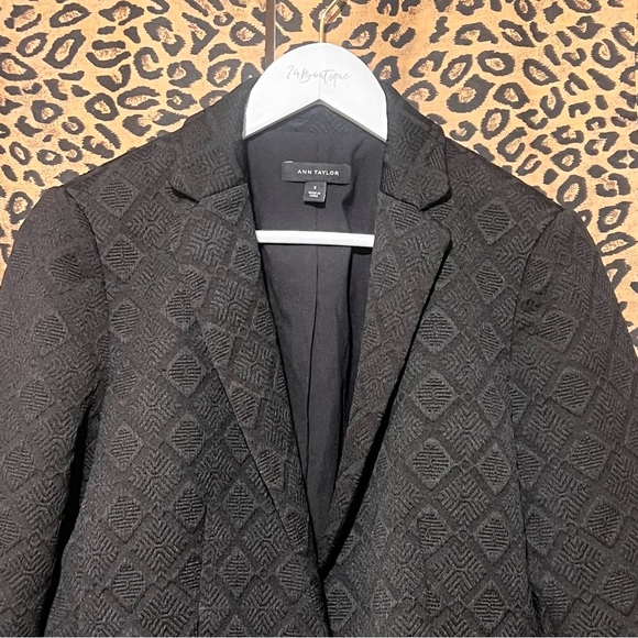 Ann Taylor Blazer Textured Black Size 8 GUC! - Picture 1 of 12